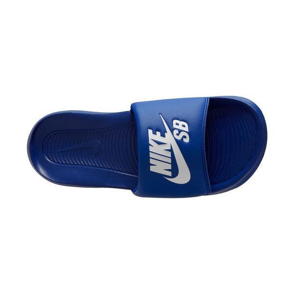 Blue nike hot sale slides men's