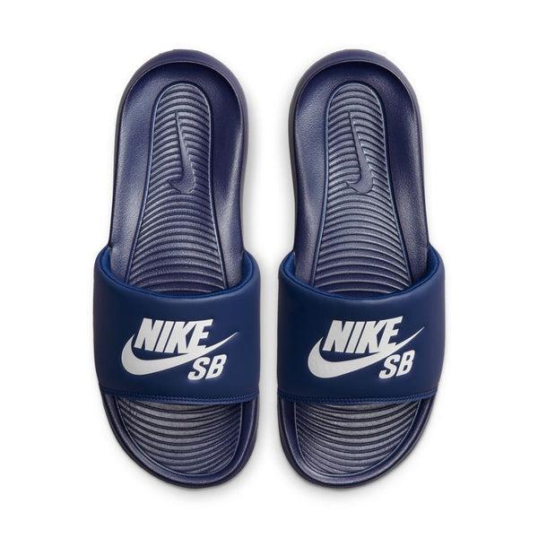 Blue nike deals slides mens