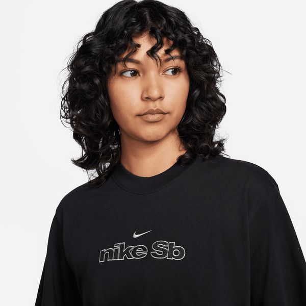 Nike SB Women's Embroidered Skate Tee Black-Black Sheep Skate Shop
