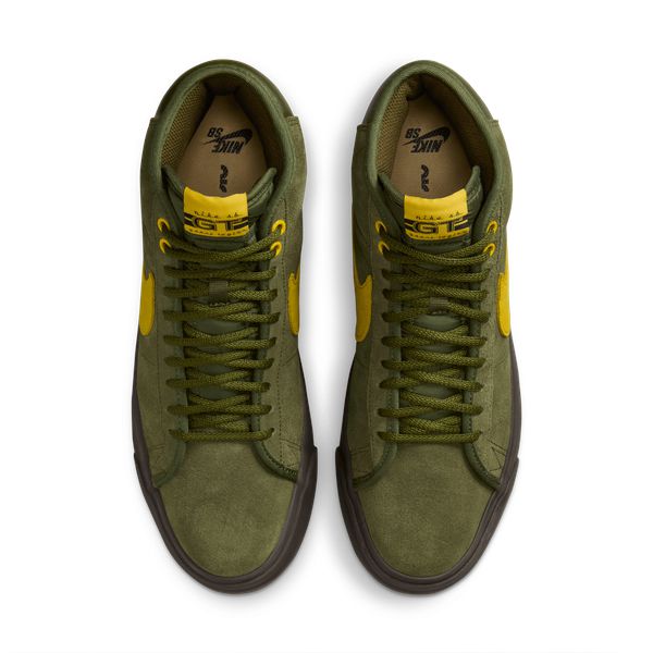 Nike SB x Antihero Skateboards Zoom Blazer Mid QS Rough Green - Amarillo - Rough Green-Black Sheep Skate Shop