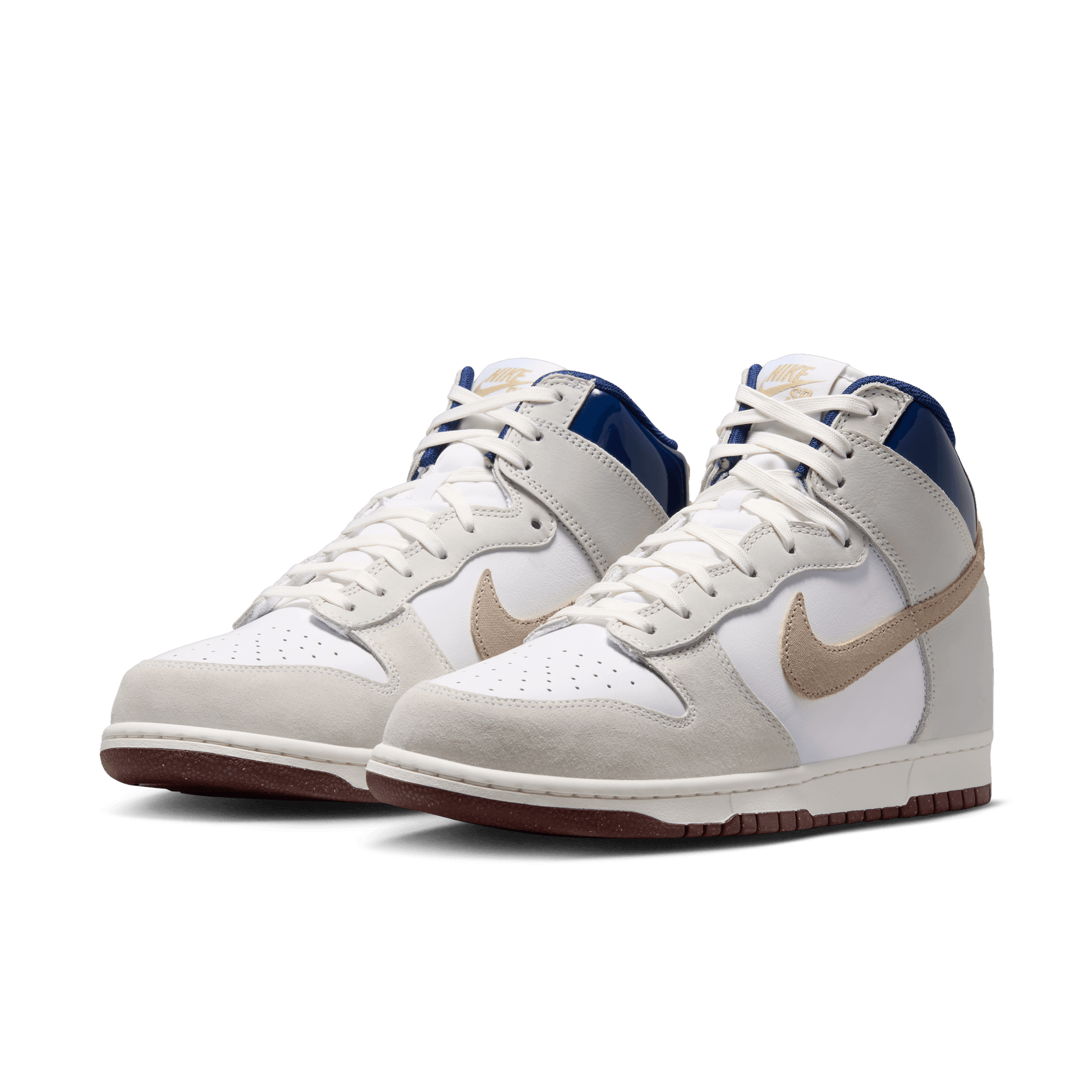 Nike SB x Beyond Store Dunk High Pro QS White - Ivory - Sand Dune - Blue Void-Black Sheep Skate Shop