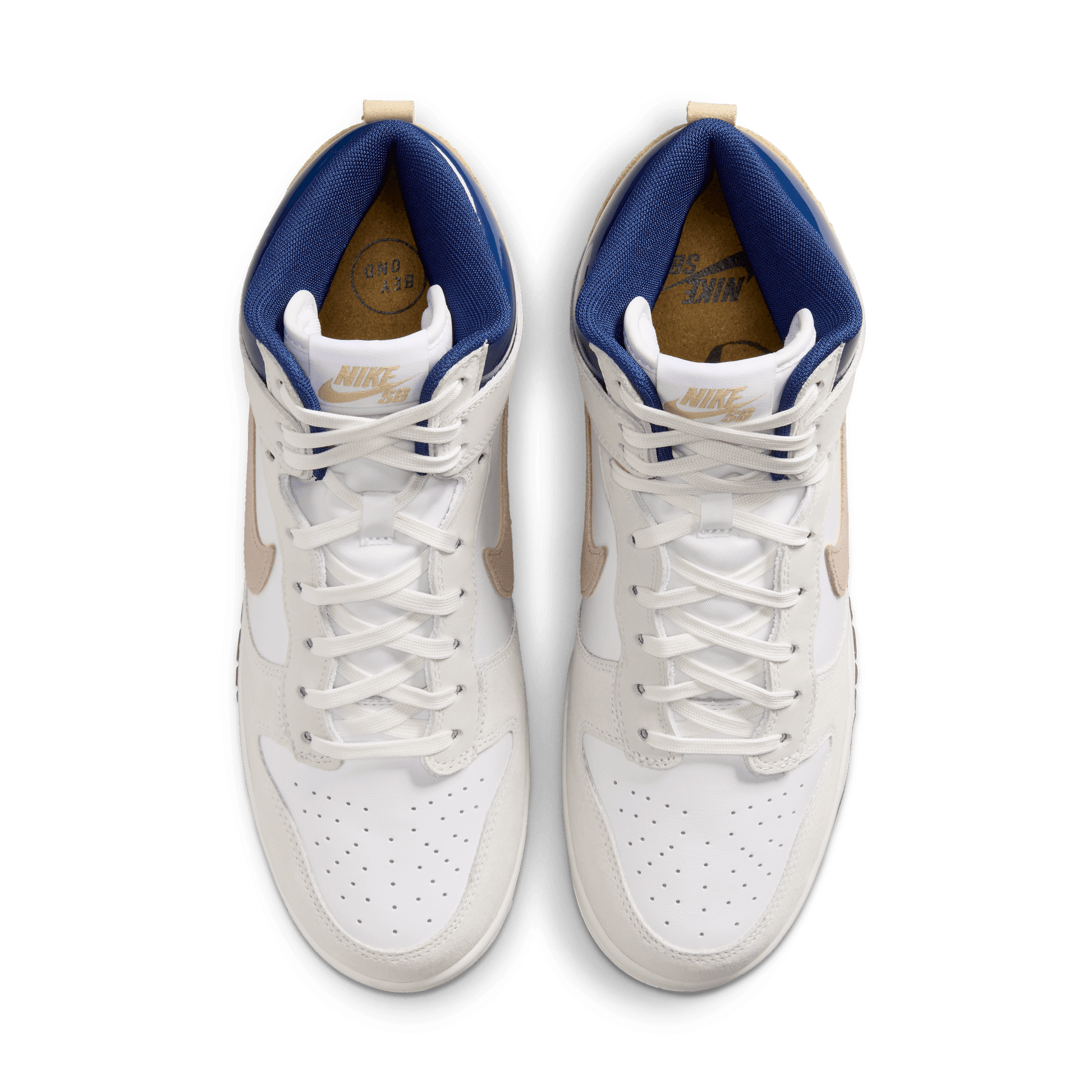 Nike SB x Beyond Store Dunk High Pro QS White - Ivory - Sand Dune - Blue Void-Black Sheep Skate Shop