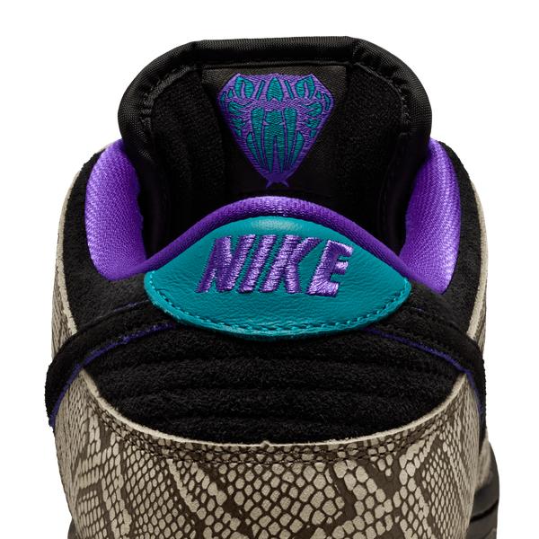 Nike SB x Dashawn Jordan "Copperhead" Dunk Low Pro String - Black- Bright Spruce - Fierce Purple-Black Sheep Skate Shop