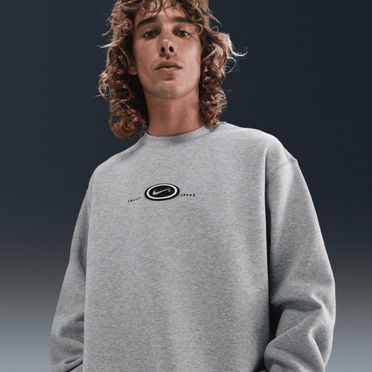 Nike SB x Eric Koston Fleece Skate Crew Heather Grey-Black Sheep Skate Shop