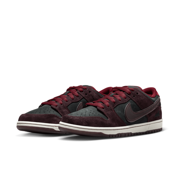 Nike SB x Riot Dunk Low Pro QS Mahogany - Dark Beetroot - Team Red - Sail-Black Sheep Skate Shop