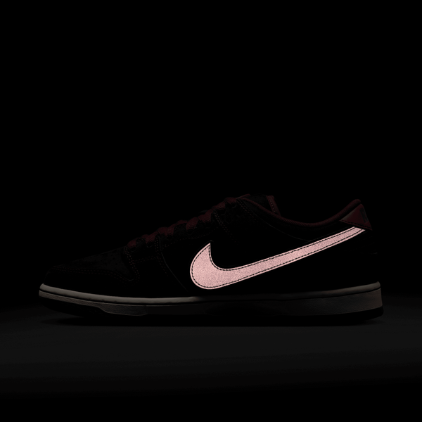 Nike SB x Riot Dunk Low Pro QS Mahogany - Dark Beetroot - Team Red - Sail-Black Sheep Skate Shop