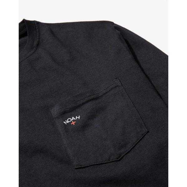 Noah Clothing Classic Logo Long Sleeve Pocket Tee Black-Black Sheep Skate Shop