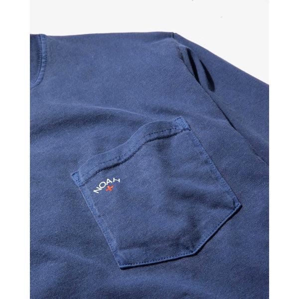Noah Clothing Classic Logo Long Sleeve Pocket Tee Navy-Black Sheep Skate Shop