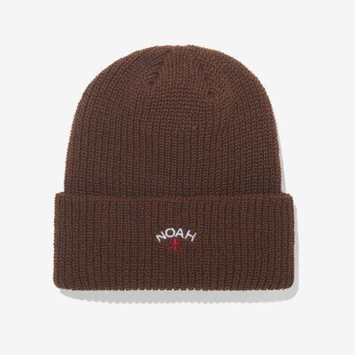 Noah Clothing Core Logo Cuff Beanie Brown-Black Sheep Skate Shop
