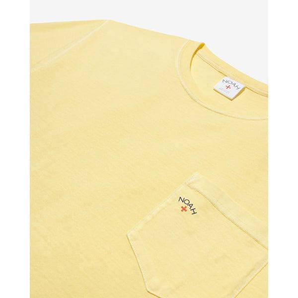 Noah Clothing Core Logo Pocket Tee Light Yellow-Black Sheep Skate Shop