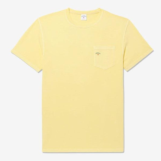 Noah Clothing Core Logo Pocket Tee Light Yellow-Black Sheep Skate Shop