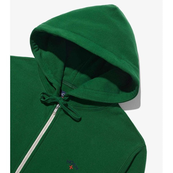 Noah Clothing Lightweight Classic Zip-Up Hoodie Sweatshirt Spartan Green-Black Sheep Skate Shop