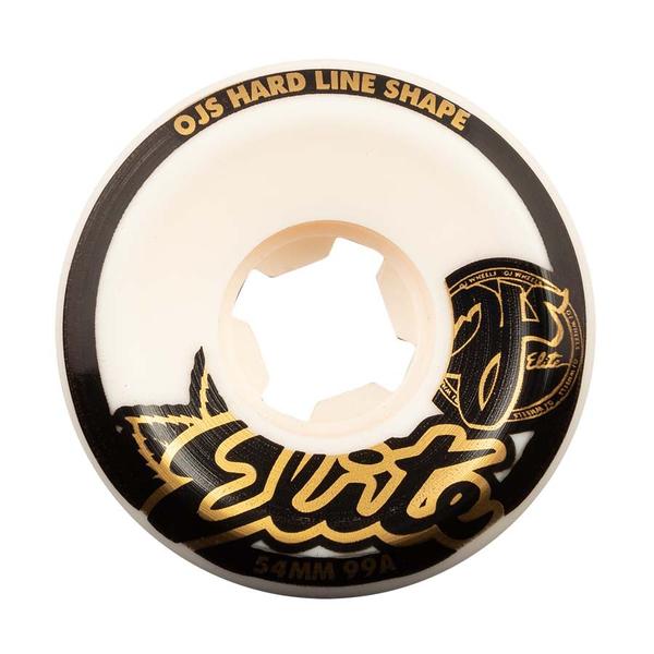 OJ Wheels Elite Hardline 54mm 99a White-Black Sheep Skate Shop