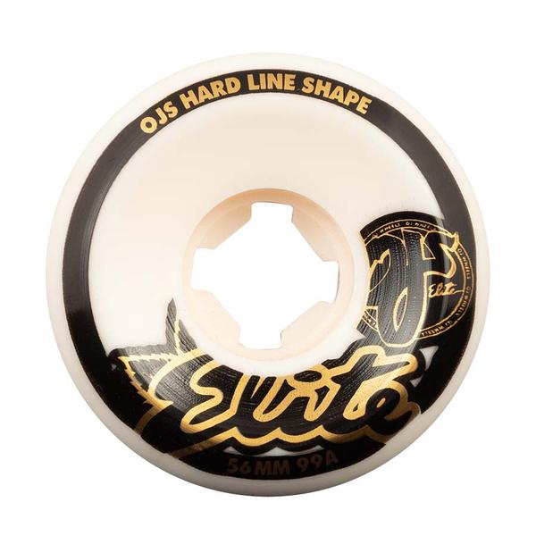 OJ Wheels Elite Hardline 56mm 99a White-Black Sheep Skate Shop