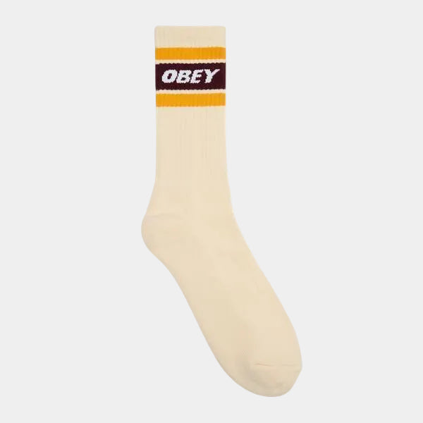 Obey Clothing Cooper II Crew Socks Unbleached - Zinfandel-Black Sheep Skate Shop