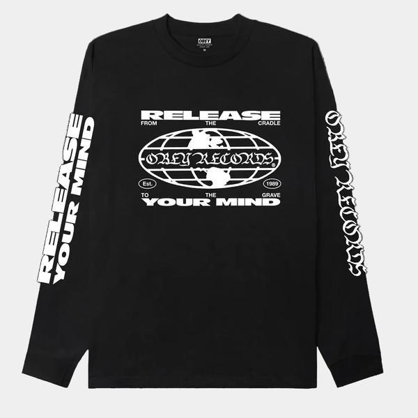 Obey Clothing Release Your Mind Classic Long Sleeve T-Shirt Black-Black Sheep Skate Shop