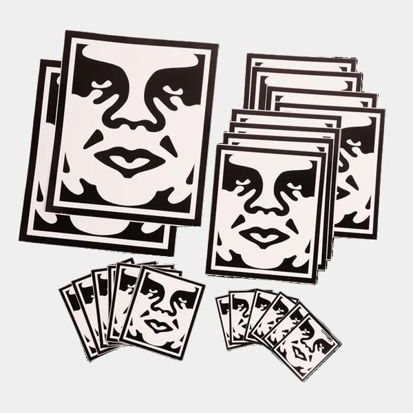 Obey Clothing Sticker Pack 2-Icon Face Pack-Black Sheep Skate Shop