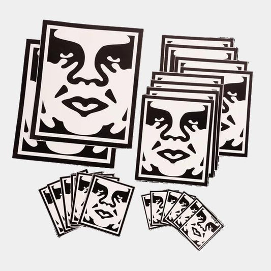 Obey Clothing Sticker Pack 2-Icon Face Pack-Black Sheep Skate Shop