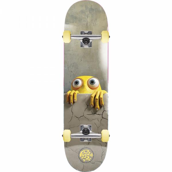 PUSH Skateboarding Peek Over Complete Soft Top 7.0" Yellow-Black Sheep Skate Shop