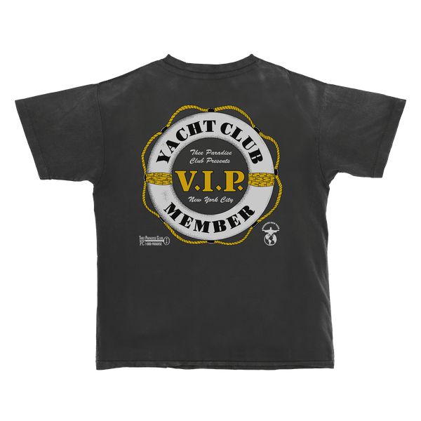 Paradise NYC VIP Yacht Club Tee Black-Black Sheep Skate Shop