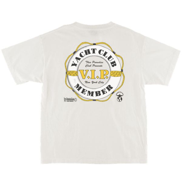 Paradise NYC VIP Yacht Club Tee White-Black Sheep Skate Shop