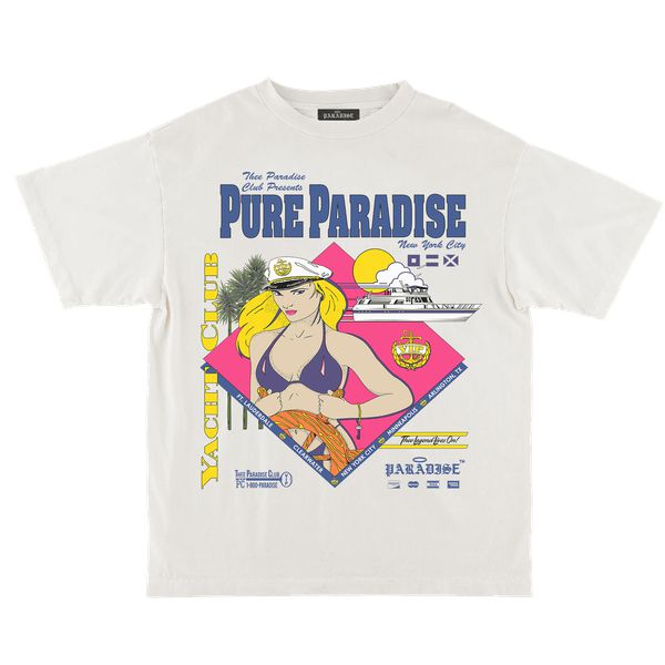 Paradise NYC VIP Yacht Club Tee White-Black Sheep Skate Shop