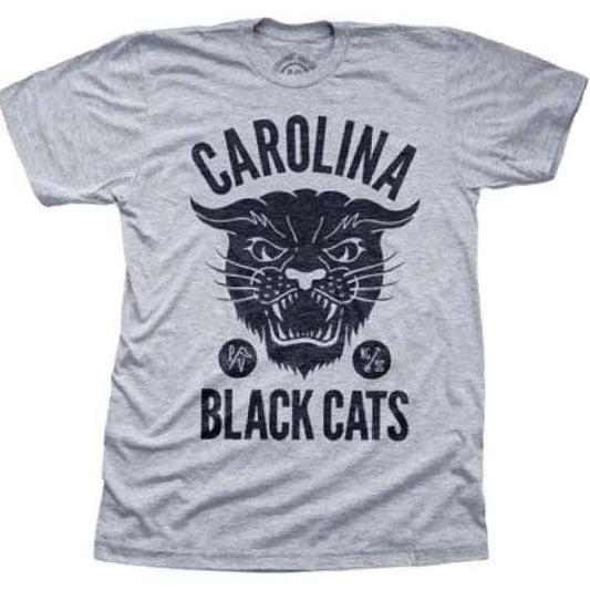 Permanent Vacation Carolina Black Cats Tee Heather Grey Panthers-Black Sheep Skate Shop