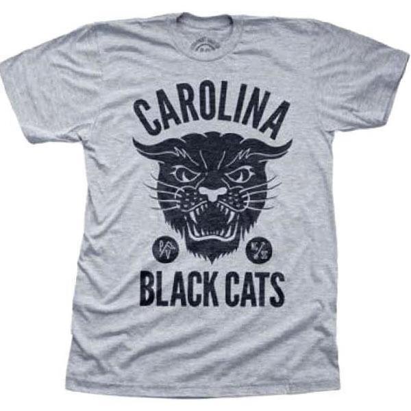 Permanent Vacation Carolina Black Cats Tee Heather Grey Panthers-Black Sheep Skate Shop
