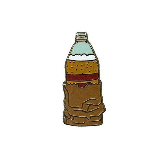 Pintrill 40oz Beer In Bag Lapel Pin-Black Sheep Skate Shop