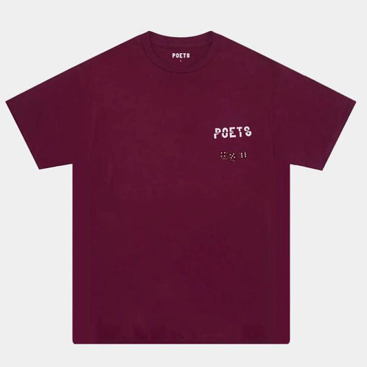 Poets Brand Cee-Lo Logo Tee Burgundy-Black Sheep Skate Shop