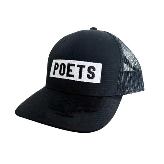 Poets Brand Lincoln Mesh Snapback Hat Black-Black Sheep Skate Shop