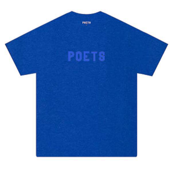 Poets Brand OG Flocked Logo Tee Blue - Navy-Black Sheep Skate Shop