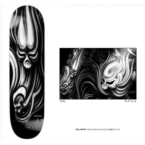 Polar Skate Co. Paul Grund Skulls Deck 8.5"-Black Sheep Skate Shop
