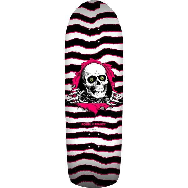 Powell Peralta Old School Ripper Deck 9.89" White - Pink-Black Sheep Skate Shop