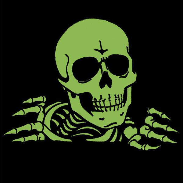 Powell Peralta Ripper Lapel Pin Glow in the Dark Red - White-Black Sheep Skate Shop