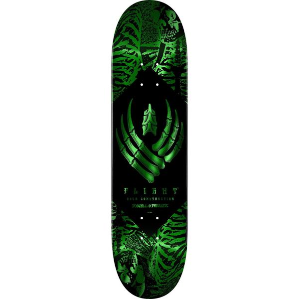 Powell Peralta Skeleton Green Foil Flight Deck 8.5"-Black Sheep Skate Shop