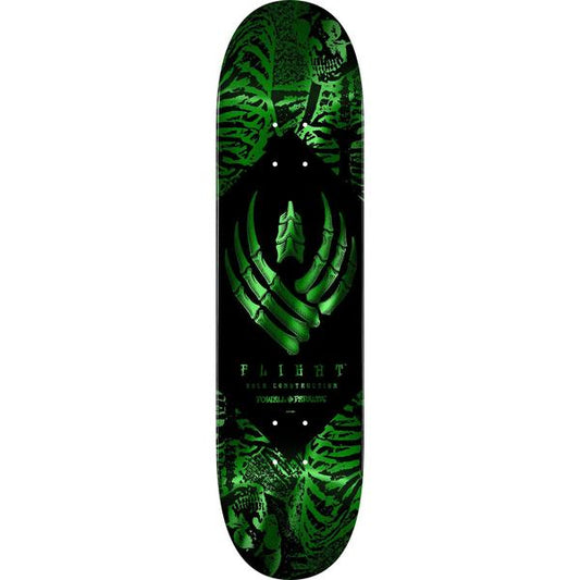 Powell Peralta Skeleton Green Foil Flight Deck 8.5"-Black Sheep Skate Shop