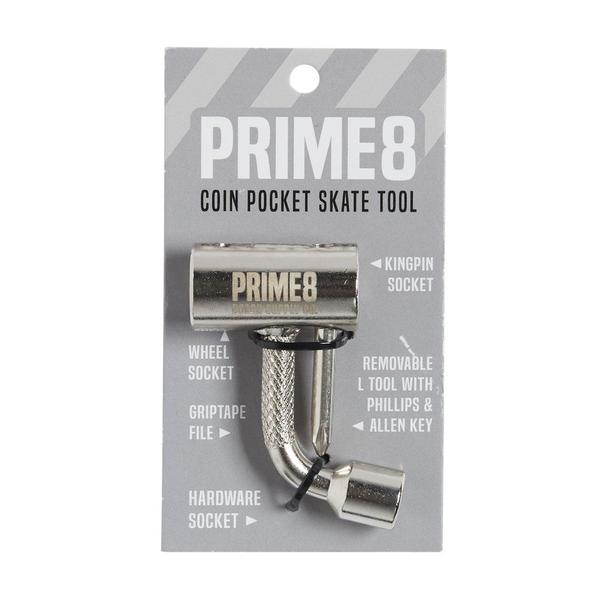 Prime8 Coin Pocket Skateboard Tool Silver-Black Sheep Skate Shop