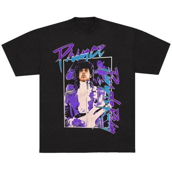 Prince Abstract Purple Rain Tee Black-Black Sheep Skate Shop