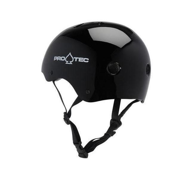 Protec Classic Skateboard Helmet CPSC Gloss Black-Black Sheep Skate Shop