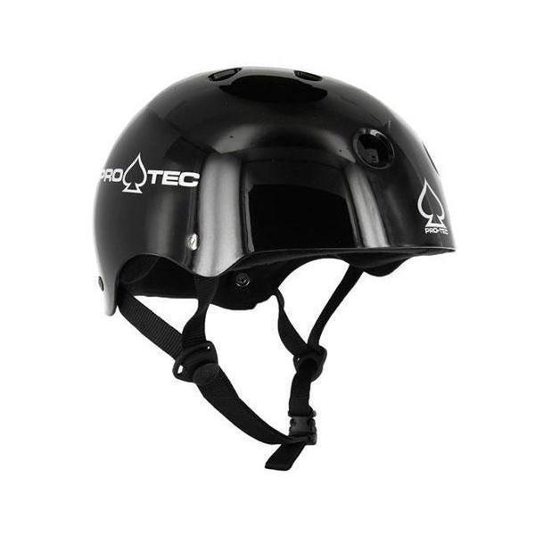 Protec Classic Skateboard Helmet CPSC Gloss Black-Black Sheep Skate Shop