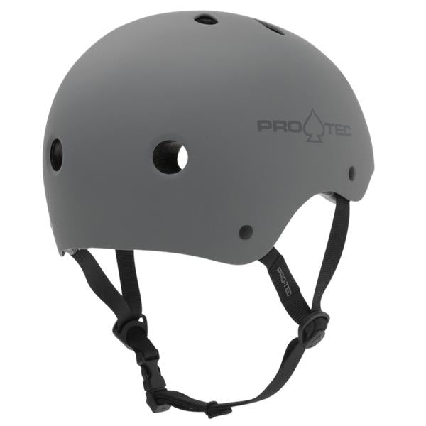Protec Classic Skateboard Helmet CPSC Matte Gray-Black Sheep Skate Shop