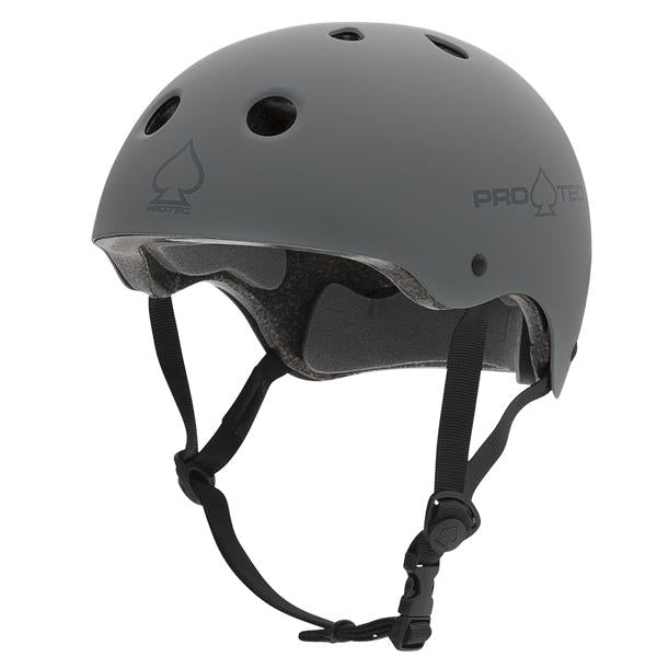 Protec Classic Skateboard Helmet CPSC Matte Gray-Black Sheep Skate Shop