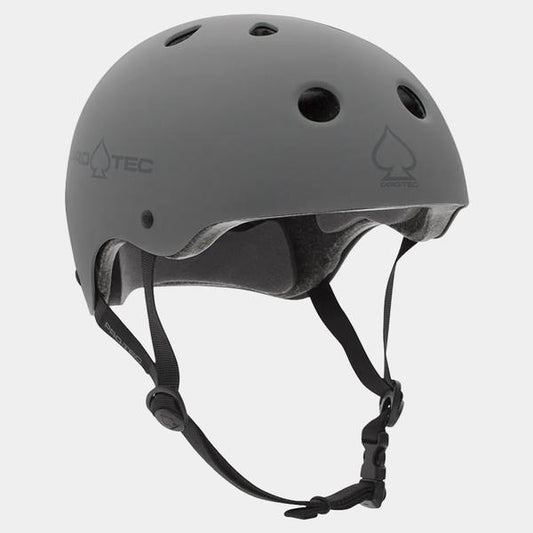 Protec Classic Skateboard Helmet CPSC Matte Gray-Black Sheep Skate Shop