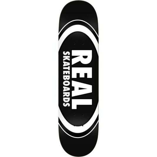 Real Skateboards Classic Oval Deck 8.25" Black-Black Sheep Skate Shop