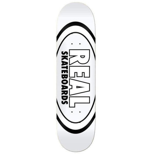 Real Skateboards Classic Oval Deck 8.38" White-Black Sheep Skate Shop