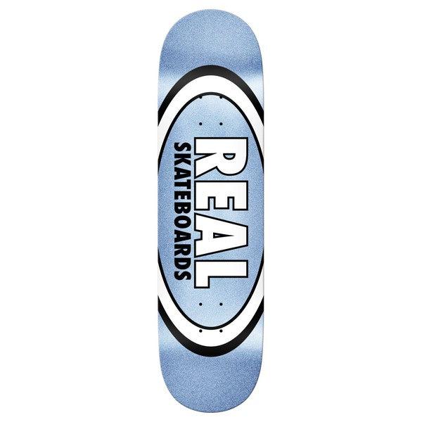 Real Skateboards Easy Rider Oval Deck 8.25" Blue Ice Glitter-Black Sheep Skate Shop