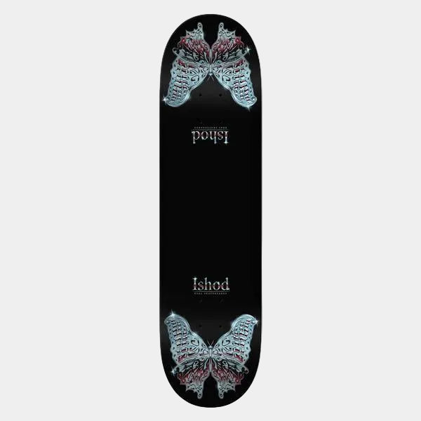 Real Skateboards Ishod Wair Mariposa Chrome Redux DBX Basalt Deck 8.3"-Black Sheep Skate Shop