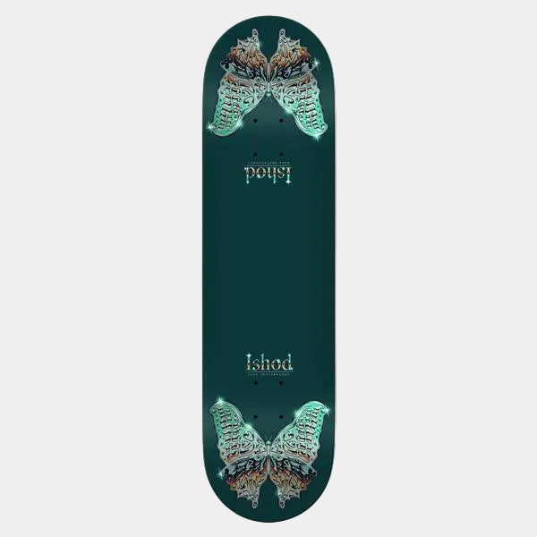 Real Skateboards Ishod Wair Mariposa Chrome Redux Twin Tail Deck 8.5" Green-Black Sheep Skate Shop