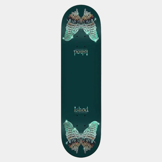 Real Skateboards Ishod Wair Mariposa Chrome Redux Twin Tail Deck 8.5" Green-Black Sheep Skate Shop